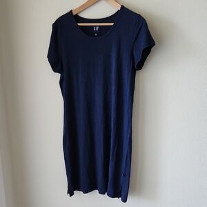 GAP Women's Navy Blue T-shirt Style Mini Dress Sz M cotton modal casual comfy